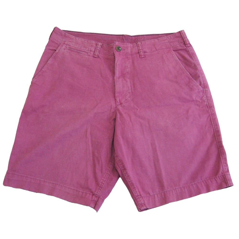 American Eagle Purple Shorts Mens Size 34 Chino Walking Shorts 5 Pockets Denim
